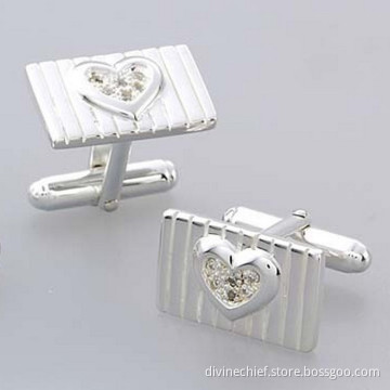 2016 Custom Fashion Metal Cufflinks High Quality 925 Silver Cufflinks For Men